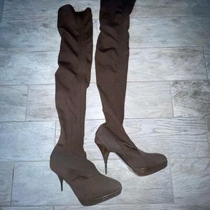 Stella McCartney Brown Thigh High Stiletto